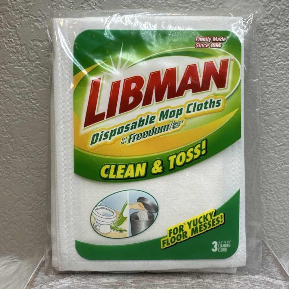 $16 🌙 NEW Libman Disposable Mop Cloths Freedom Spray Mop Clean Toss 3 Cloths